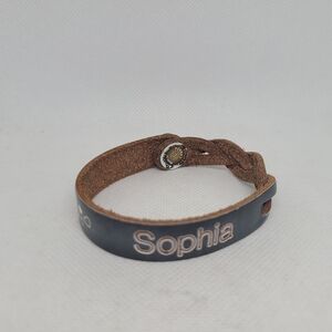 Leather Treaty Disney Mickey Mouse Leather Bracelet L Personalized Sophia